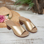 Damen elegante und bequeme Schlappen mit geschwungenem Schnitt R&B