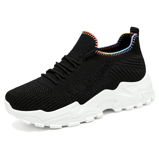 Damen Sportliche Sneaker mit elastischem Strickoberteil und dämpfender Sohle R&B