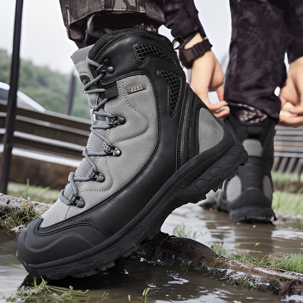 Herren wasserdichte Trekkingstiefel mit verstärktem Knöchelschutz und rutschfester Sohle R&B