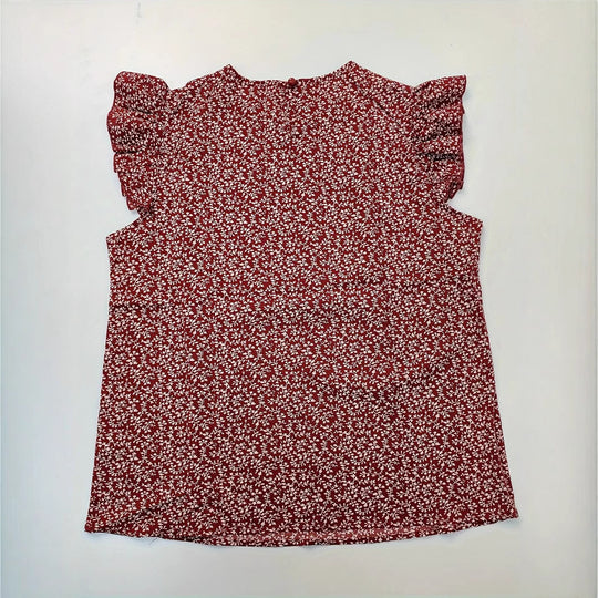 Damen Trendiges Blusenshirt mit Rüschendetails und floralem Muster R&B