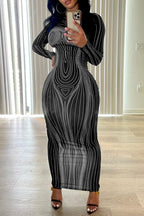 Damen Maxikleid mit strukturiertem Design R&B