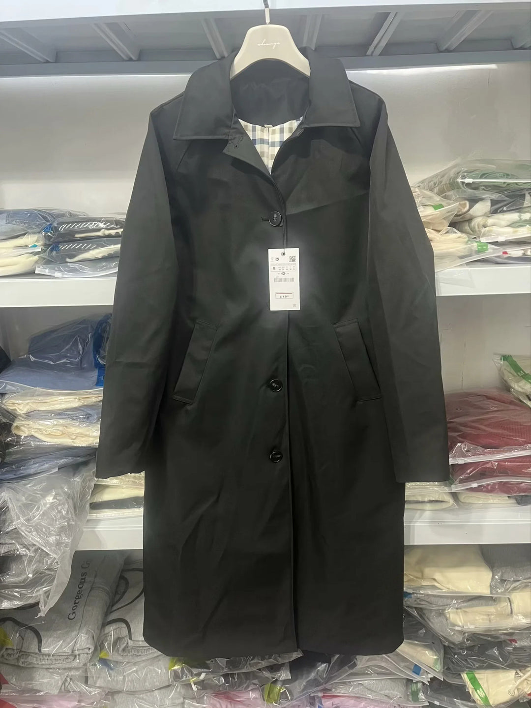 Damen modische Übergangsjacke mit elegantem Stehkragen und praktischen Knopfdetails R&B