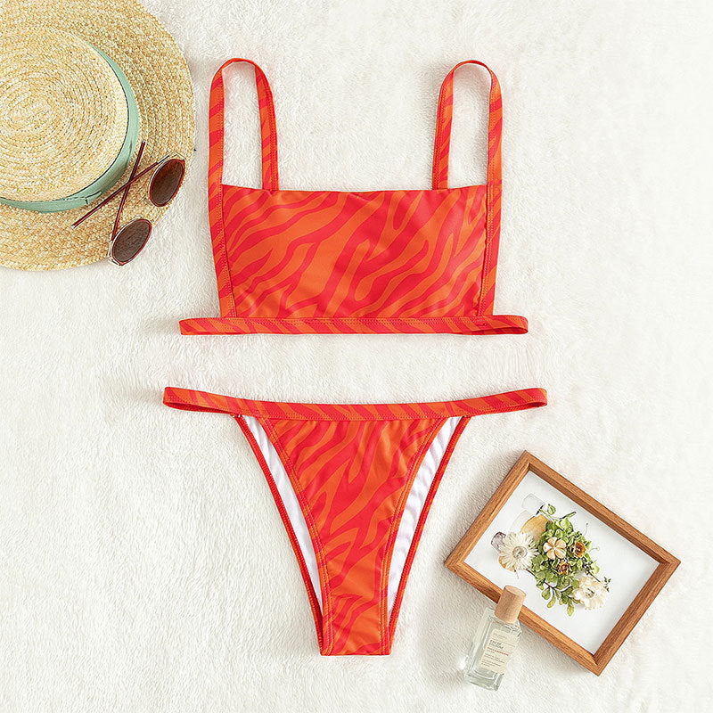 Damen Bikini-Set mit trendigem Schnitt und aufregendem Leopardenmuster R&B