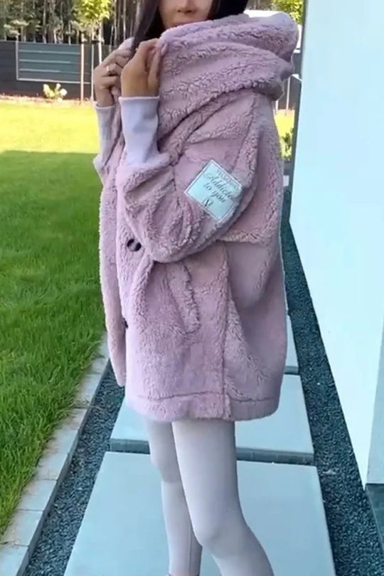 Damen Oversized Teddyjacke R&B