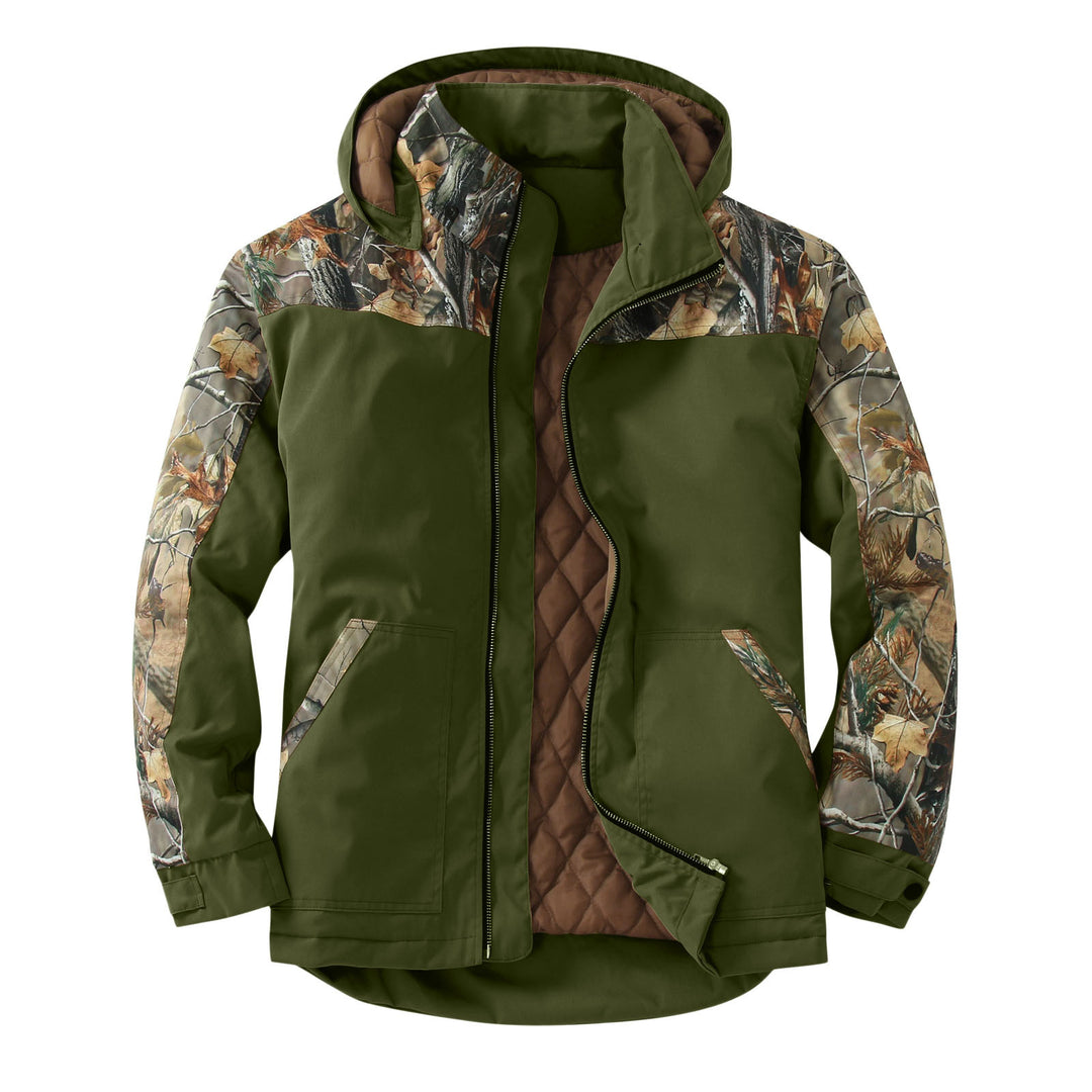 Damen wetterfeste Outdoorjacke mit vielseitigem Camouflage-Design R&B