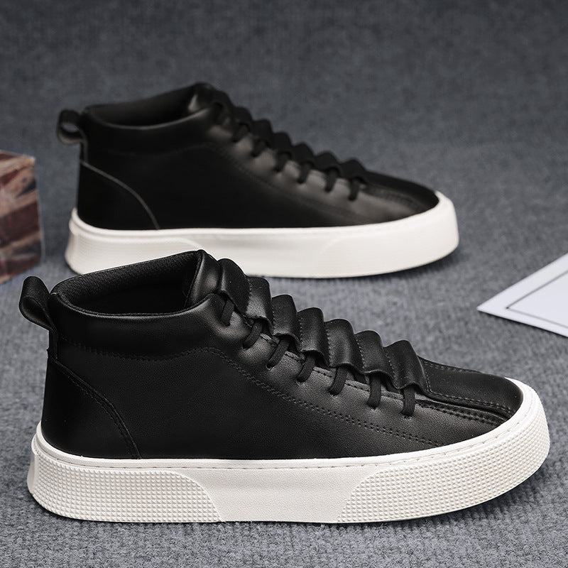 Damen High-Top Sneakers aus hochwertigem Kunstleder mit rutschfester Sohle R&B