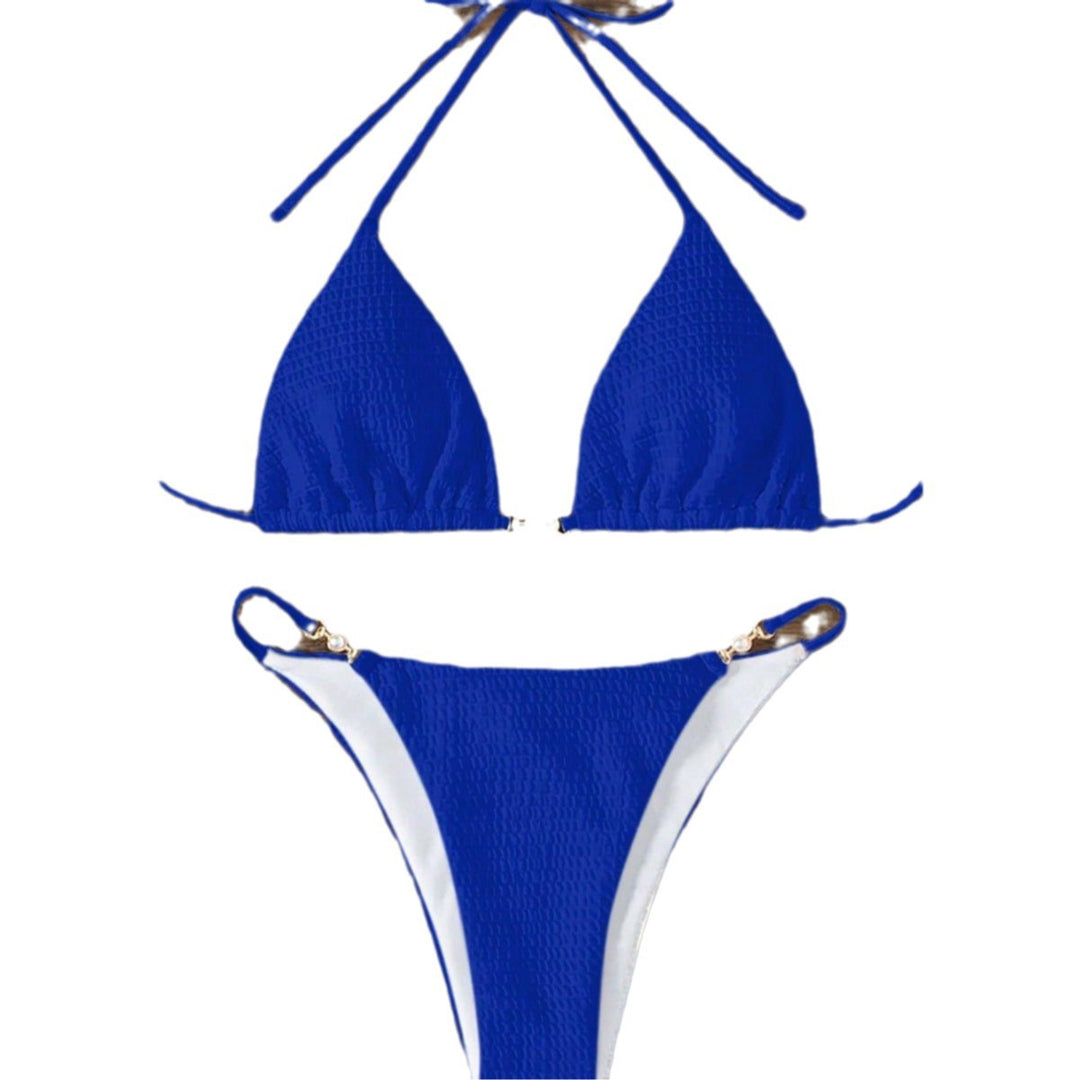Damen Triangel-Bikini mit modischen Schnürdetails und eleganten Akzenten R&B