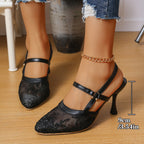 Damen Slingback Pumps mit eleganter Verzierung