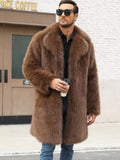 Herren Luxuriöse Kunstpelzjacke mit voluminösem Kragen R&B