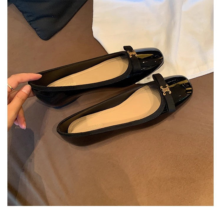 Damen elegante Ballerinas mit modischer Schleifenverzierung R&B