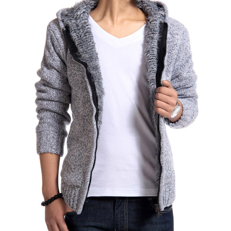 Herren kuschelige Strickjacke mit hochwertigem Innenfutter R&B