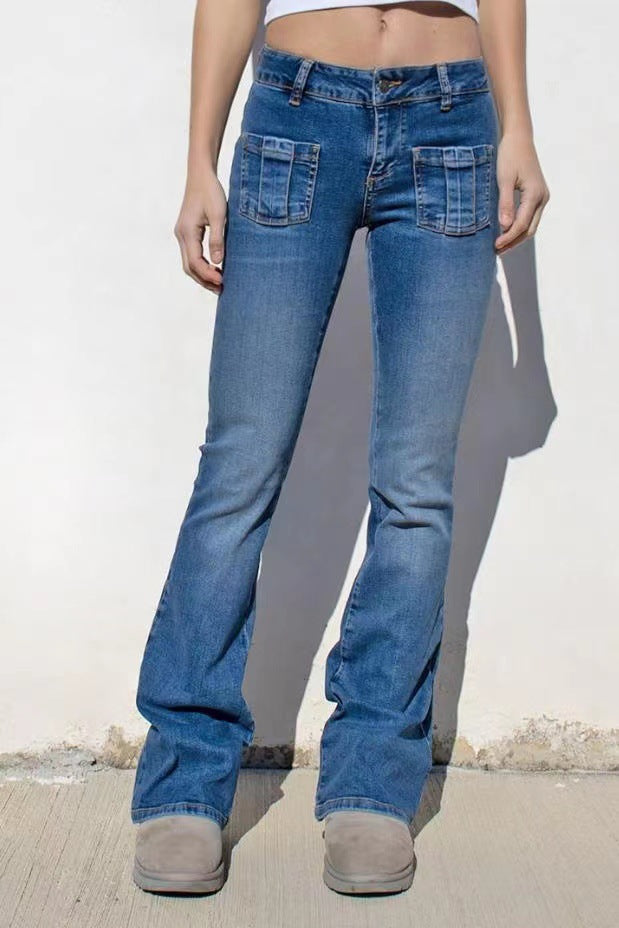 Damen Bootcut Jeans mit praktischen Taschen