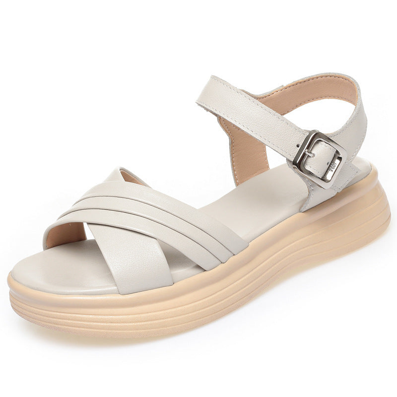 Damen Bequeme und stylische Sandalen mit verstellbarem Fesselriemen und anatomischem Fußbett R&B
