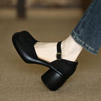 Damen modische Blockabsatz Schuhe