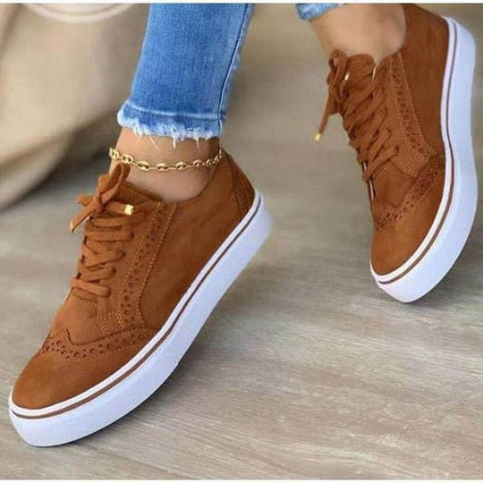 Damen Komfortable Sneaker mit modischem Broguedesign R&B
