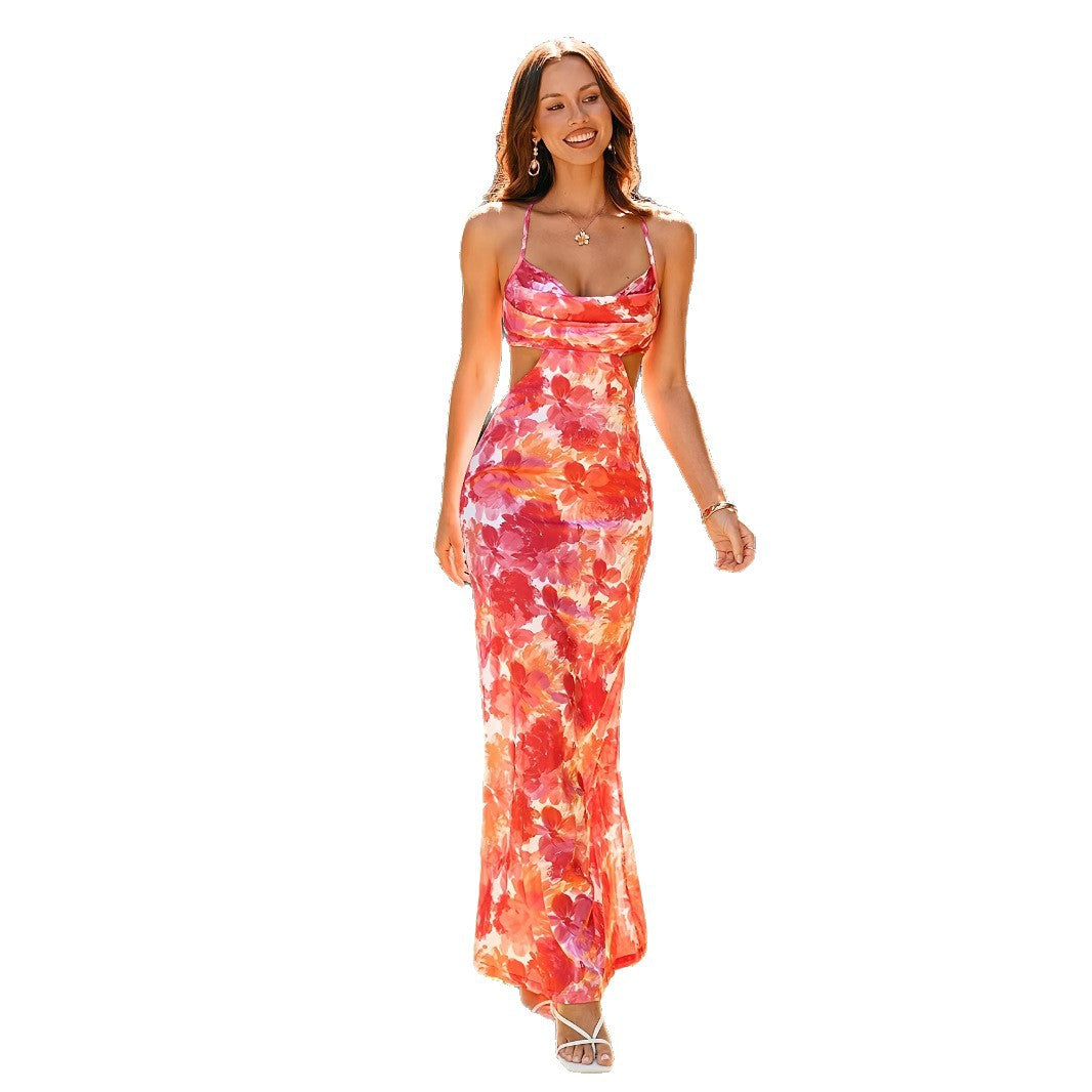 Damen Elegantes Sommerkleid mit Cut-Out-Details und floraler Musterung R&B