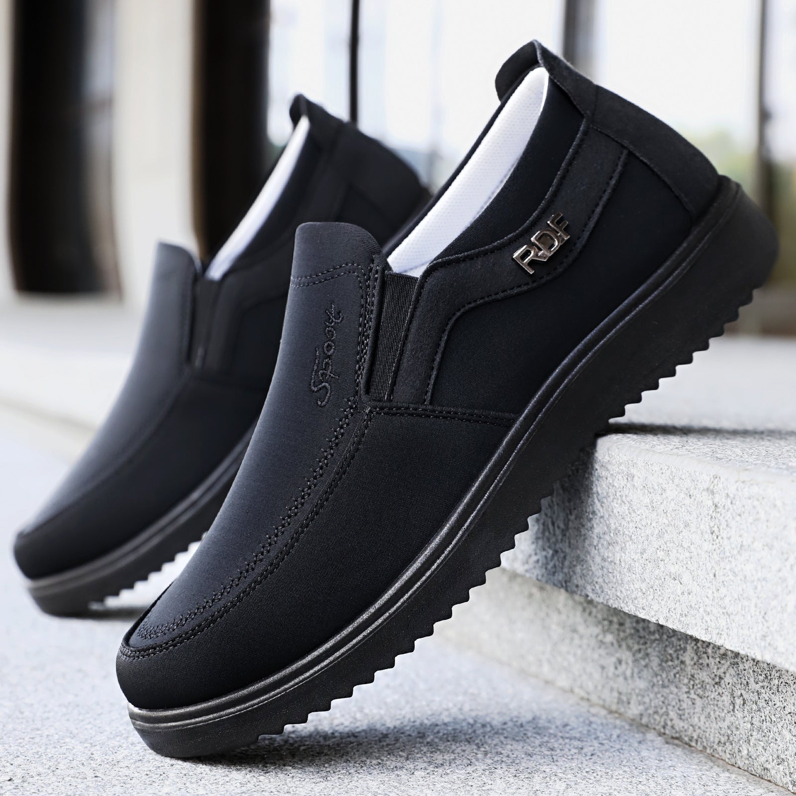 Damen Elegante Stretch Slip-On Schuhe mit rutschfester Sohle R&B