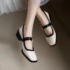 Damen klassische Ballerinas mit stylishen Riemen R&B