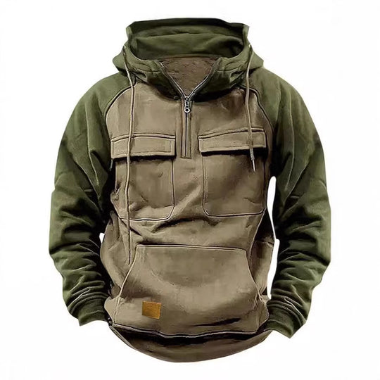 Herren funktionale Kapuzenjacke mit praktischen Taschen R&B