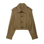 Damen lässige cropped Jacke R&B
