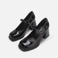 Damen elegante Absatzschuhe mit Blockabsatz und Riemchen R&B