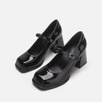 Damen elegante Absatzschuhe mit Blockabsatz und Riemchen R&B