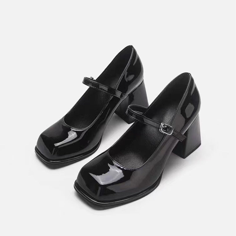 Damen elegante Absatzschuhe mit Blockabsatz und Riemchen R&B