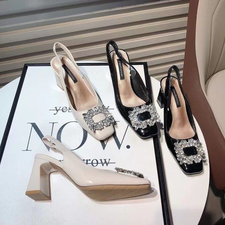 Damen Sling-Pumps mit elegantem Blüten-Detail R&B