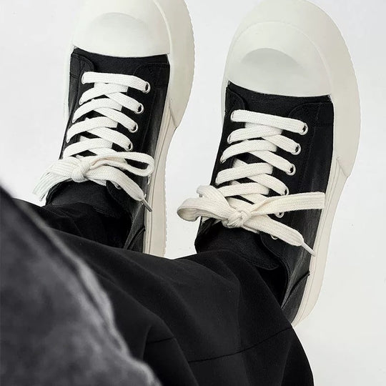 Damen Plateau-Sneaker im minimalistischen Design mit dicker Sohle R&B