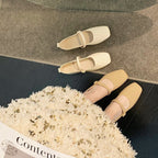 Damen Ballerinas mit elegantem Riemchen und hochwertiger Oberflächenstruktur R&B