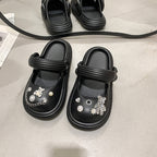 Damen Sandalen mit funkelnden Dekoren und praktischem Riemenverschluss EB
