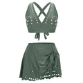 Damen Bade-Set mit Skirt und Kreuz-Trägern R&B