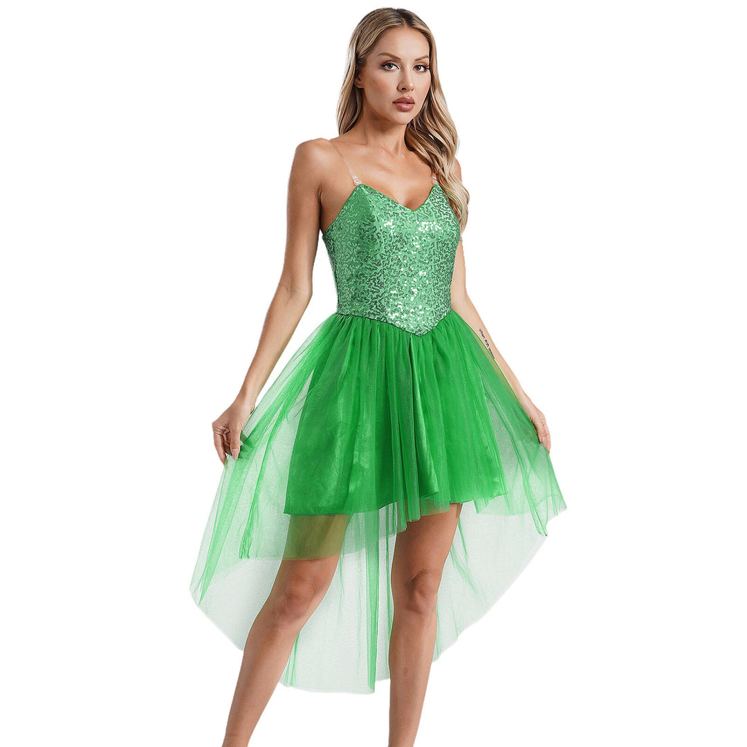 Damen Kostümkleid mit schimmerndem Tüllrock und filigranen Flügeln R&B