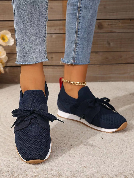 Damen sportliche Sneaker mit atmungsaktivem Mesh-Obermaterial R&B