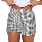 Damen lässige Karohose R&B