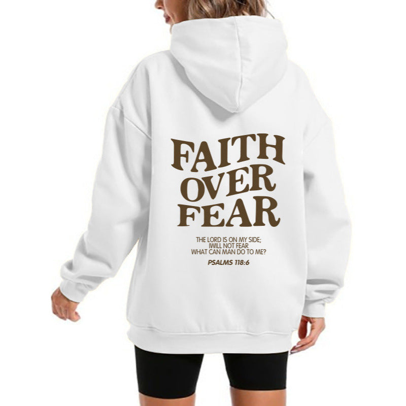 Damen Kapuzensweater mit motivierendem Schriftzug und bequemem Schnitt