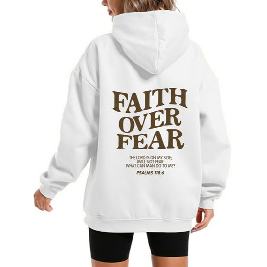 Damen Kapuzensweater mit motivierendem Schriftzug und bequemem Schnitt R&B