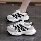 Damen modische Chunky Sneakers mit atmungsaktiver Oberfläche und stabiler Profilsohle R&B