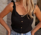 Damen luftige Bluse mit Knopfleiste und Rüschen R&B