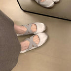 Damen Ballerinas mit dekorativem Riemen und komfortablem Fußbett R&B