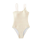 Damen Einteiler Badeanzug mit raffiniertem Rippendesign R&B