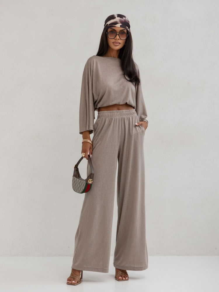 Damen lässiges Lounge-Set mit weitem Schnitt und bequemen Stoff R&B