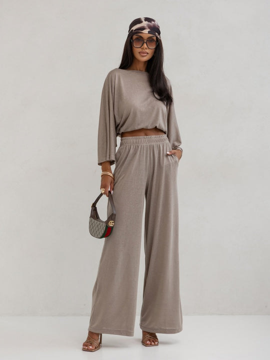 Damen lässiges Lounge-Set mit weitem Schnitt und bequemen Stoff R&B