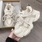 Damen Modische Lauf-Sneaker mit atmungsaktiver Mesh-Oberfläche und dämpfender Sohle R&B