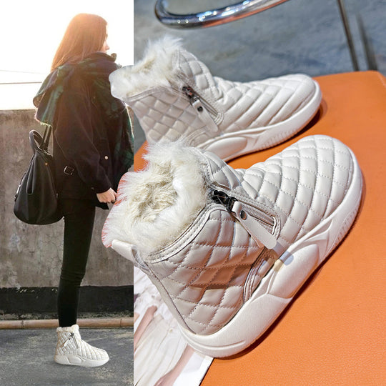 Damen modische Winterstiefel mit isolierendem Futter und praktischem Reißverschluss R&B