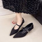 Damen elegante Mary Jane Pumps mit modischer Schnalle R&B