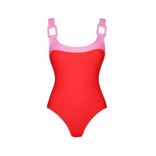 Damen Einseitiger Badeanzug mit Rüschendetails R&B