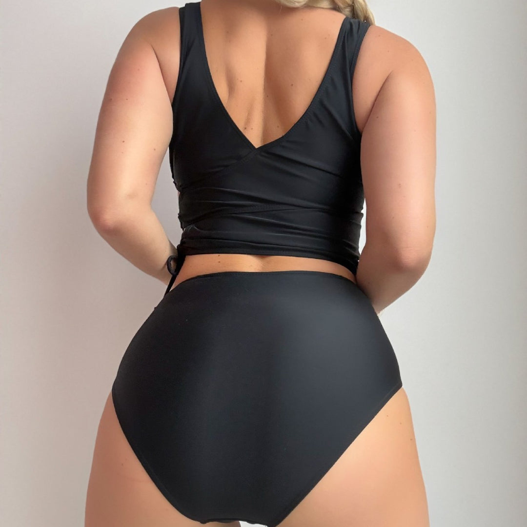 Damen Sportliches Wickel-Bikini-Set R&B