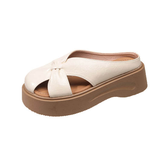 Damen modische Plateau-Sandalen mit Schleifen-Detail R&B