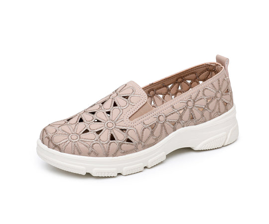 Damen Slip-On Freizeit-Schuhe mit floralem Design R&B